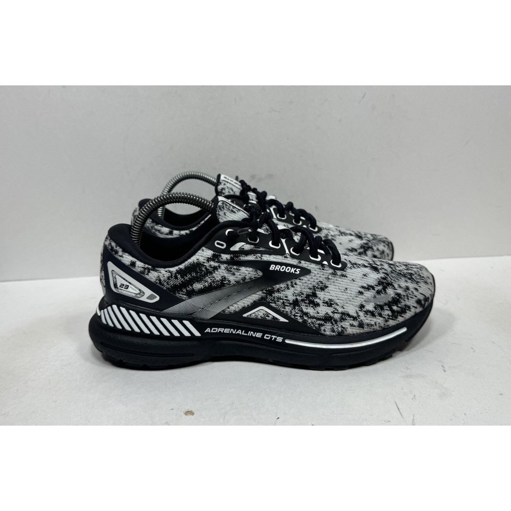 Brooks Adrenaline GTS 23 Shoes Womens Sz 9 Wide White Camo Sneakers 1203811D135